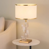 American Light Luxury Nordic Creative Transparent Block Simple Modern Bedroom Bedside Acrylic Table Lamp