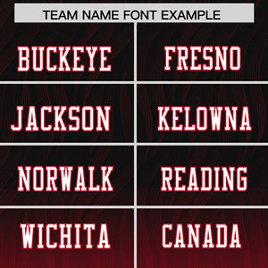 Maillot de football américain personnalisé à dégradé noir et rouge, tendance, pour l'extérieur - Product Image 3