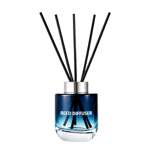 Diffuseur de parfum personnalisé de luxe 150 ml, flacon en verre dégradé noir, violet, vert, bleu, décoration d'intérieur, ensemble de diffuseurs à bâtonnets - Product Image 2