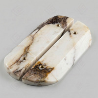 Poignée de porte et de tiroir en marbre Calacatta Viola, style luxe léger, en pierre naturelle, pour armoires et décoration intérieure