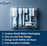 Bandeja de Plástico PET Tipo Concha Personalizada y Reciclable de 1 mm de Grosor para Kit de Herramientas de Limpieza