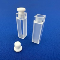 Customized Clear High Temperature Resistant Quartz Cuvette With Cap for Laboratory Use