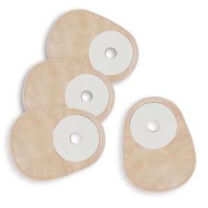 Sac d'ostomie Miaoqiling, sac à stomie monobloc fermé/ouvert, sac à selles médical jetable adhésif 19025 (10 sacs) - Product Image 1