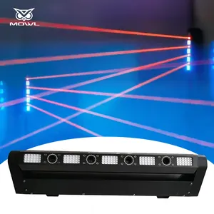 4 người đứng đầu DMX Màu Đỏ di chuyển đầu laser 5*24 cái RGB LED Strobe ánh sáng cho thanh DJ Disco Câu Lạc Bộ sân khấu