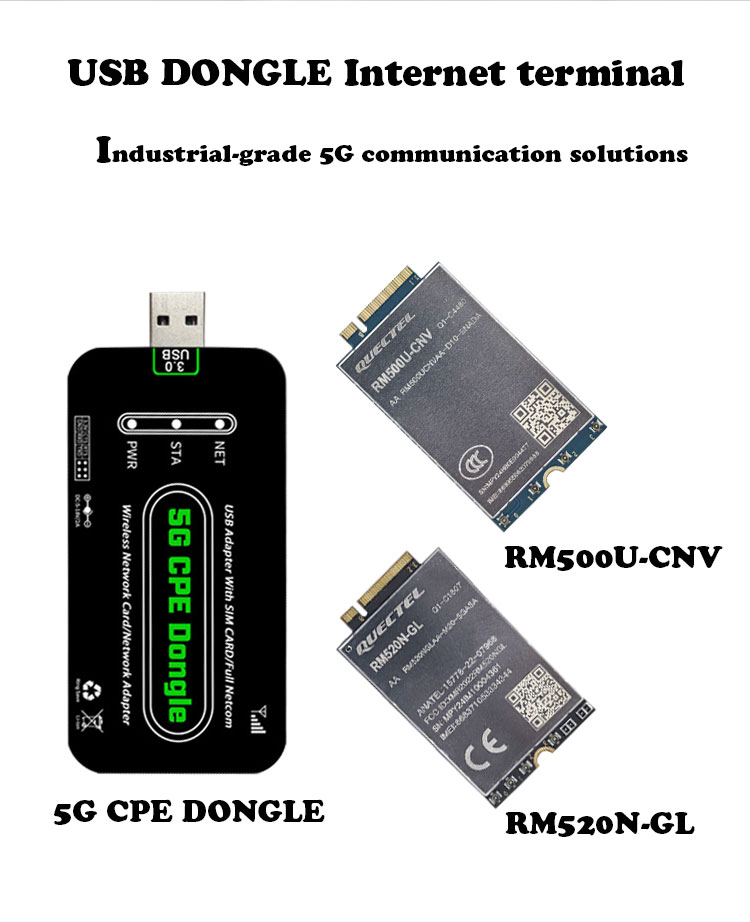 QUECTEL5G通信カードRM520N-GLファン付きCPE用モジュール Quectel RM520N-GL - wireless cellular modem - 5G