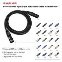 Câble audio XLR 3 broches de haute qualité 1M, mâle vers femelle, gaine PVC, pour scène, concert, mixeur, amplificateur, microphone, câble XLR 5M