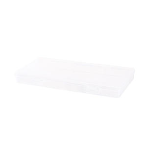 Caja de almacenamiento de plástico rectangular transparente, 16,5x8,5x1,7 cm, tapa con doble cierre para organización de piezas de hardware electrónico - Product Image 3