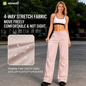 Pantaloni <span class=keywords><strong>Cargo</strong></span> Estivi da <span class=keywords><strong>Donna</strong></span> con Protezione UV, Leggeri, Impermeabili, Traspiranti, ad Asciugatura Rapida, Stile Jogger a Gamba Larga per Attività all'Aperto - Product Image 4