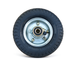Roue de remplacement pneumatique 6 x 2 pouces avec pneu en caoutchouc et moyeu métallique pour chariot à main, chariot utilitaire et chariot de transport - Product Image 1