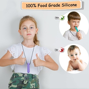 Autism Custom Wholesale Manufacturer Newest Rainbow Sensory Soft Toy Shixin Sensory CE Certified Silicone Teether <strong>Chew</strong> <strong>Necklace</strong> - Product Image 2