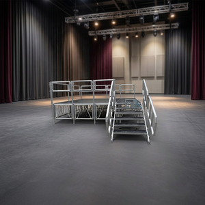 Plataforma de Escenario Estable y Firme con Escaleras, Plataformas de Aleación de Aluminio para Stands - Product Image 1