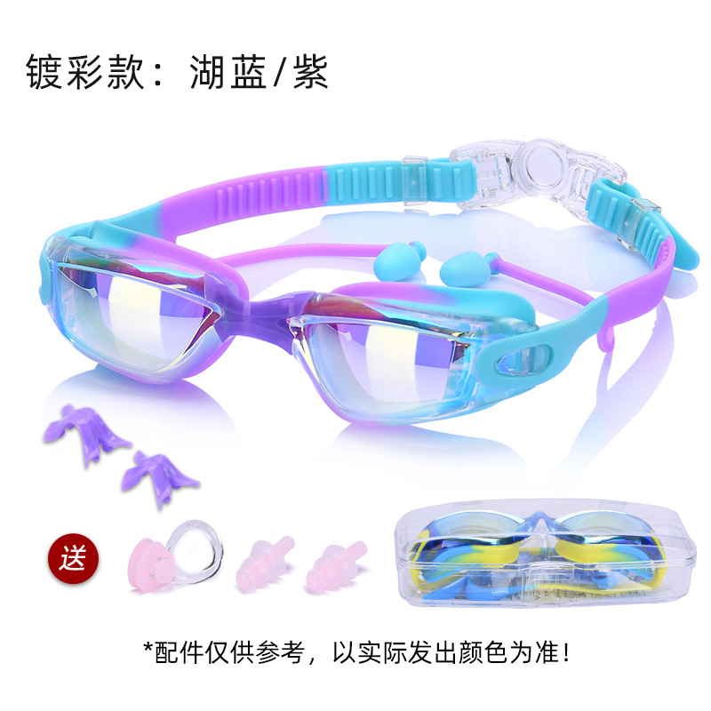 Lake blue and purple glazed