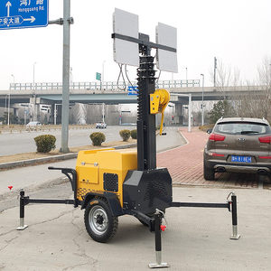 4 Işıklı Dizel Jeneratörlü 4x400W Mobil Işık Kuleleri Hidrolik Teleskopik Direkli Portatif Dış Mekan Aydınlatma Kulesi - Product Image 4