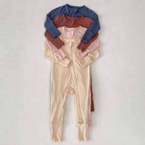 Bamboo Pajamas Newborn Baby Zipper <strong>Clothes</strong> Suit <strong>Kids</strong> Girls Soft Baby Jumpsuit Sleepers Toddler Boy Rompers Clothing
