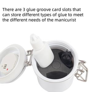 Pinky leem Hot Sale Black White pink Colour Eyelash Adhesive Storage <b>Container</b> with Hygrometer Thermometer - Product Image 2