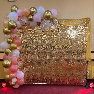 Panel de Pared de Lentejuelas Cuadradas 3D Brillantes Activado por Aire para Fondo de Bodas, Eventos, Festivales y Decoración de Letreros - Product Image 1