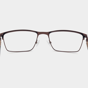 Monturas Ópticas Cuadradas de Metal Sólido <span class=keywords><strong>para</strong></span> Hombre, Diseño <span class=keywords><strong>para</strong></span> Rostro en Forma de Diamante, <span class=keywords><strong>Lentes</strong></span> Acrílicas Duraderas, Gafas de Negocios al por Mayor 180 - Product Image 6