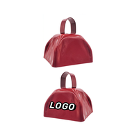 Grande cloche de vache promotionnelle pour célébration festonnée Instrument de percussion d'événement 3 pouces Cloche de vache rouge