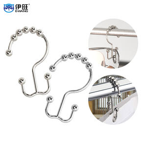 Gancho para Cortina de Ducha de Acero Inoxidable de Doble Cara, Resistente al Óxido, para Baño - Product Image 1