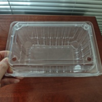 Boîte/conteneur d'emballage de fruits et légumes à clapet biodégradable en plastique PET transparent recyclé transparent pour la ferme
