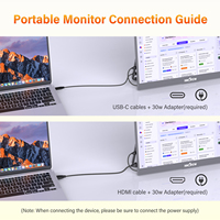 Monitor Portátil Innoview de 15.6 Pulgadas con Soporte, 2K QHD 60Hz, con Tipo C HDMI para Laptop, Macbook, PS, Xbox, Switch