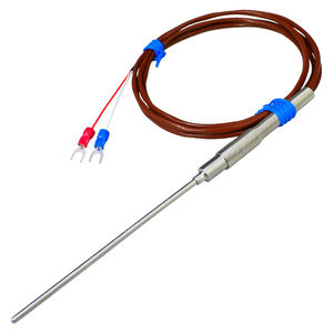 T-vormige gepantserde thermokoppelsonde WRCK-191 Vloeibare stikstof voor lage temperaturen -200 ℃   Temperatuursensorsonde kan worden gebogen - Product Image 1
