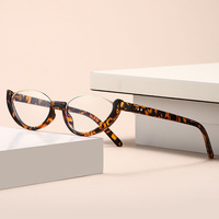 Nouvelles lunettes de soleil œil-de-chat demi-cerclées pour l'Europe et les États-Unis, monture fine, style urbain, tendance influenceur