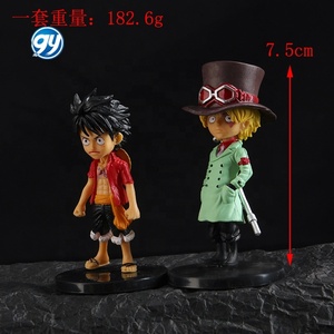 8Pcs One Pieced Figure Anime <span class=keywords><strong>Luffy</strong></span> Ace Sabo Zoro <span class=keywords><strong>Nami</strong></span> Robin Doll Toy Statue - Product Image 2