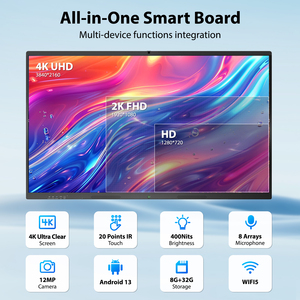 Tương tác tốt nhất 75-inch thông Minh Xách Tay bảng trắng 4K màn hình cảm ứng Văn Phòng TrườNg Họp hội đồng quản trị 75 inch di động tương tác - Product Image 3