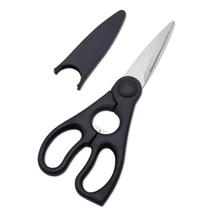 Kitchen Scissors Stainless Steel Straight Head Black Home Use Multi Purpose For Fish And Chicken Bone Cutting - Product Image 2