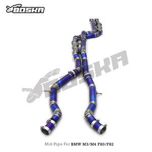 Tubo de Escape de Ajuste Directo para BMW M3/M4 F80/F82 3.0T 2014-2019, Tubo Central Ligero de Titanio Boska de 63 mm/2.5 Pulgadas de Igual Longitud - Product Image 3
