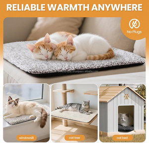 Washable Self Warming <b>Cat</b> Bed Self Heating <b>Cat</b> Dog Mat Extra Warm Thermal Pet Pad Mat with Removable Cover for Indoor <b>Outdoor</b> - Product Image 6