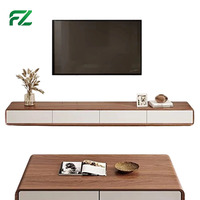 Meuble TV Moderne Minimaliste en Panneau Nid d'Abeille en Aluminium Ignifuge, Résistant à l'Humidité et Durable, avec Fonction de Rangement pour Salon et Hôtel