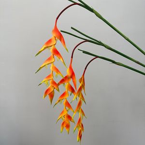ดอกไม้ประดิษฐ์เม้งเจีย บิสซาร์โร่ 9 หัว สีส้ม ชมพู แดง สำหรับตกแต่งงานแต่งงาน ตกแต่งบ้าน ตกแต่งดอกไม้ - Product Image 4