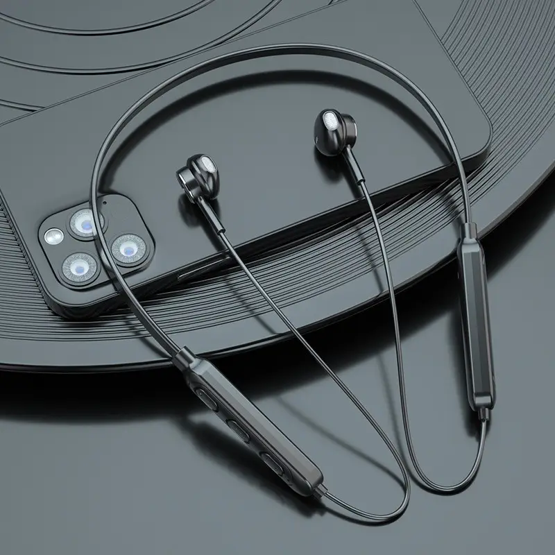 Venta al por mayor baratos inalámbricos colgantes cuello deportes auriculares TWS Audifonos banda para el cuello auriculares por 1 dólar