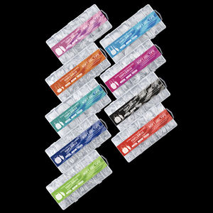 600 Stück kratz freie Nail Art-Platten Kurze lange, halb matte, transparente, gefälschte Nägel im französischen Stil Quadratisches Muster für Finger - Product Image 1