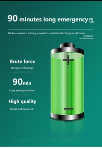 OSL 10W IP65 Material ABS Ajustable Recargable Foco de doble cabeza Señal de salida Luz de emergencia - Product Image 6