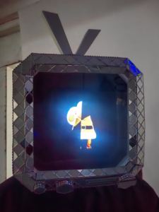 Couvre-chef en argent doré TV miroir réfléchissant masque télévision fête Cosplay masque <span class=keywords><strong>casque</strong></span> <span class=keywords><strong>pour</strong></span> discothèque - Product Image 2