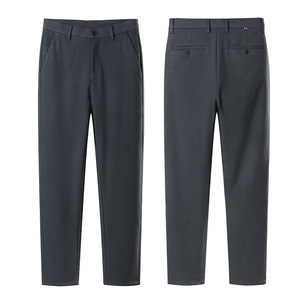 <span class=keywords><strong>Pantalon</strong></span> décontracté pour <span class=keywords><strong>homme</strong></span> de haute qualité, coupe slim droite, couleur unie, <span class=keywords><strong>pantalon</strong></span> de costume long <span class=keywords><strong>avec</strong></span> poches, pour le bureau, élégant - Product Image 3