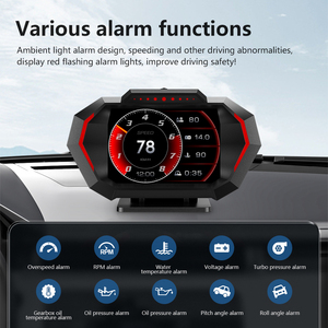 P24 OBD GPS HUD para Parabrisas, Pantalla TFT LCD, Velocímetro con Inclinómetro, Acelerómetro, Luz Ambiental, Temperatura del Agua - Product Image 2