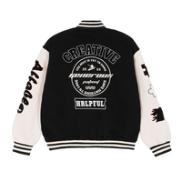 Vestes Letterman de baseball en coton avec broderie et logo personnalisé Etai Veste universitaire vintage en cuir vierge à manches pour hommes