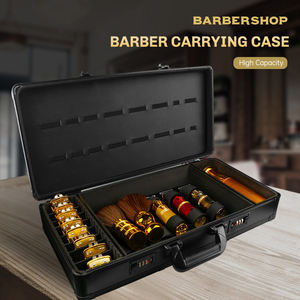 <span class=keywords><strong>Mallette</strong></span> à outils de barbier professionnel étui de transport de barbier noir de luxe <span class=keywords><strong>mallette</strong></span> de coiffeur en aluminium Durable avec serrure - Product Image 3