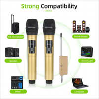 Microphone sans fil à main professionnel Batterie au lithium rechargeable 1800mA adaptée aux soirées karaoké