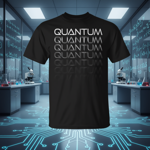 Informatique quantique, physique quantique, qubit, superposition, t-shirt textuel - Product Image 3