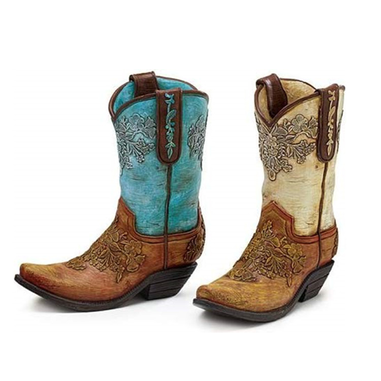 Ваза из смолы, Расписанная вручную, набор из 2 ВАЗ из смолы в ковбойском стиле