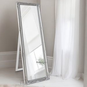 Tùy chỉnh cổ điển hình chữ nhật trang trí tường tầng cao cổ gương gỗ khung phòng khách phòng ngủ lớn đầy đủ chiều dài gương - Product Image 1