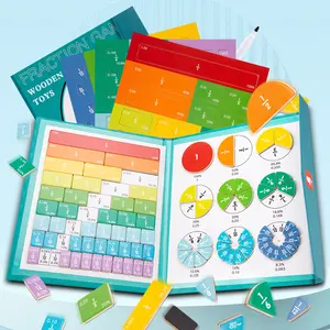 2024 nouveaux jouets de livre d'étude de fractions magnétiques avec de belles couleurs pour exercer le mouvement des mains jouet éducatif pour les enfants