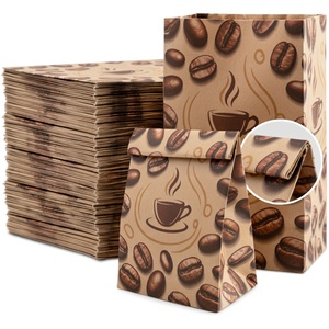 Bolsas <span class=keywords><strong>de</strong></span> Papel Kraft para Envasado <span class=keywords><strong>de</strong></span> Alimentos, <span class=keywords><strong>con</strong></span> Base Plana y Diseño <span class=keywords><strong>de</strong></span> Granos <span class=keywords><strong>de</strong></span> Café, Personalizadas al por Mayor, Reciclables, para Panadería y Pastelería - Product Image 3