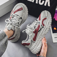 Chaussures de sport respirantes en maille pour hommes, automne, polyvalentes, à semelle épaisse, augmentant la taille, décontractées et tendance