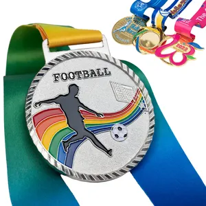 לוגו מותאם אישית medallas de futbol לרוץ מרוץ כדורסל מרתון ג 'ודו מתכת זהב סרט ספורט ריק טרופים mel